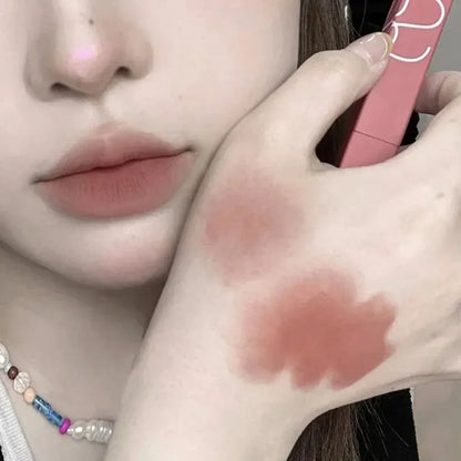TX010 Thin Tube Matte Lipstick - Waterproof Sweatproof Long-Lasting Lip & Cheek Color Makeup