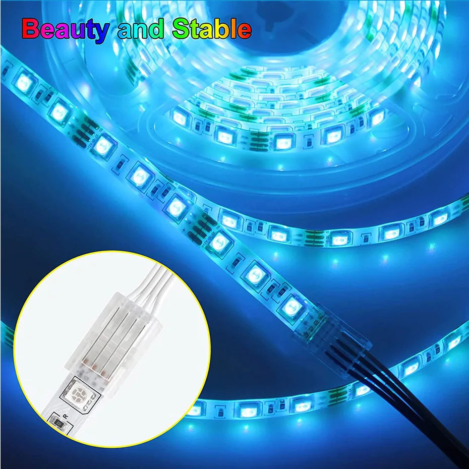 5PCS LED Strip Connectors - 8mm 10mm Solderless Strip to Wire Clips Adapter for 2Pin 3Pin 4Pin SMD 5050 2811 Lights