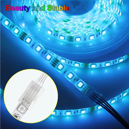 5PCS LED Strip Connectors - 8mm 10mm Solderless Strip to Wire Clips Adapter for 2Pin 3Pin 4Pin SMD 5050 2811 Lights
