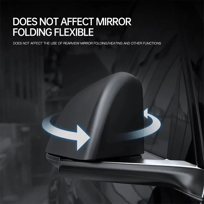 Carbon Fiber Side Mirror Covers - Tesla Model Y Juniper 2025 ABS Rearview Mirror Exterior Accessories