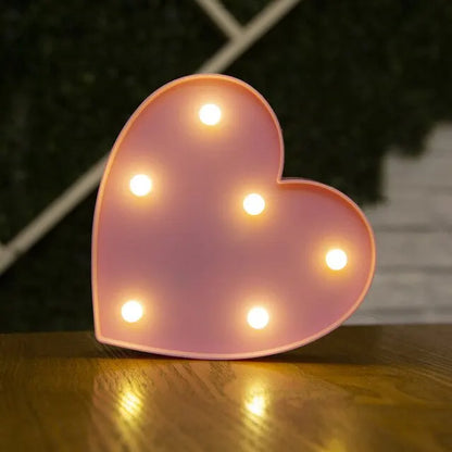 Luminous Alphabet & Number LED Night Light – Decorative Letter Lamp for Home, Wedding, Birthday & Party Decor