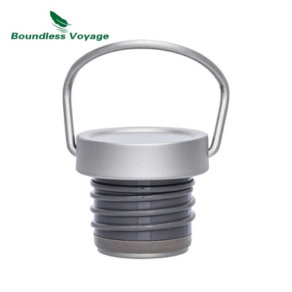 Wide Mouth Titanium Water Bottle - Reusable Sports Drinking Bottle for Camping, Hiking, Climbing, Running & Travel