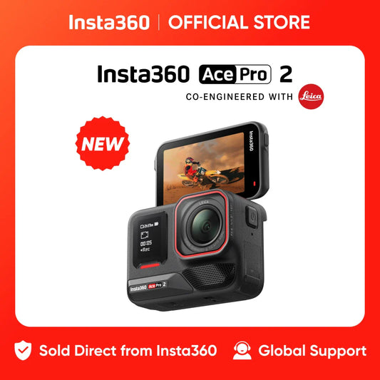 Insta360 Ace Pro 2 – 8K Waterproof Action Camera Co-Engineered with Leica, 1/1.3" Sensor, Dual AI Chip, Superior Low Light Performance