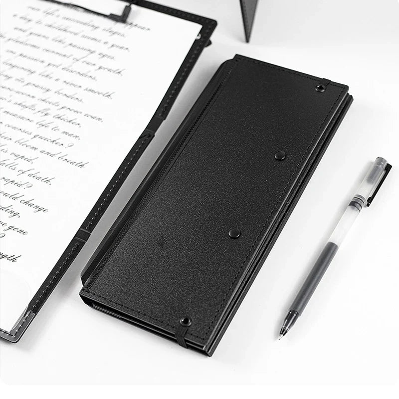 Nurse Folding Clipboard – Portable Black 9.48in Clipboard for Doctors, Nurses & Nursing Students, Office Supplies