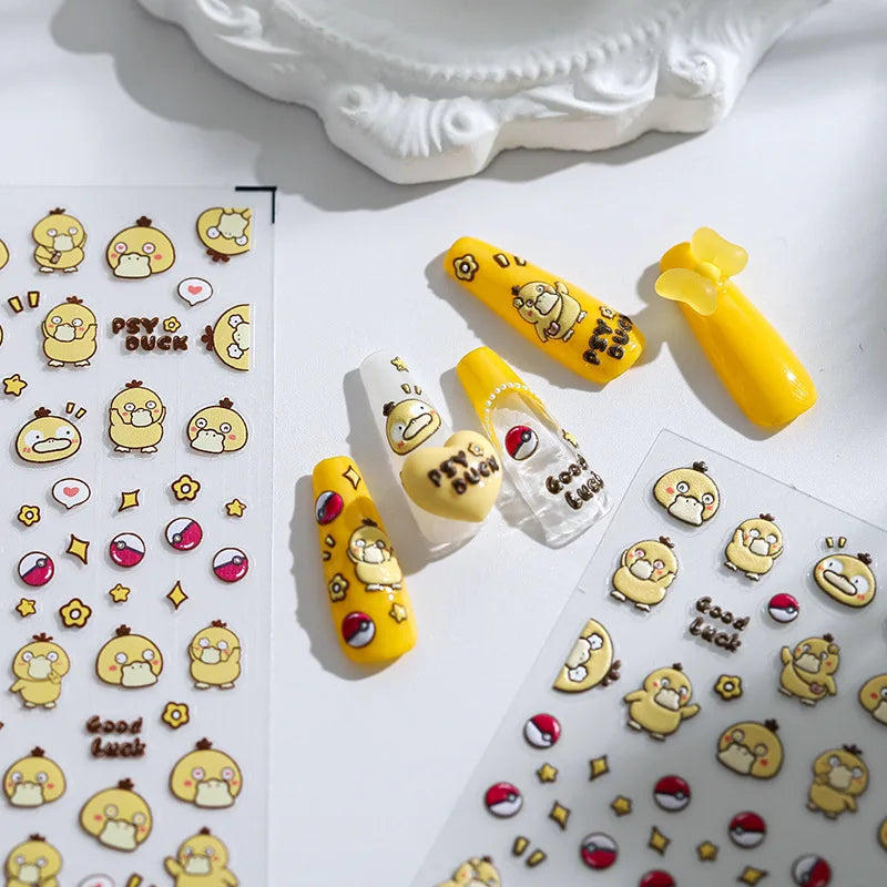 Cute Snoopy 5D Nail Stickers – Cartoon Anime Nail Art Decoration