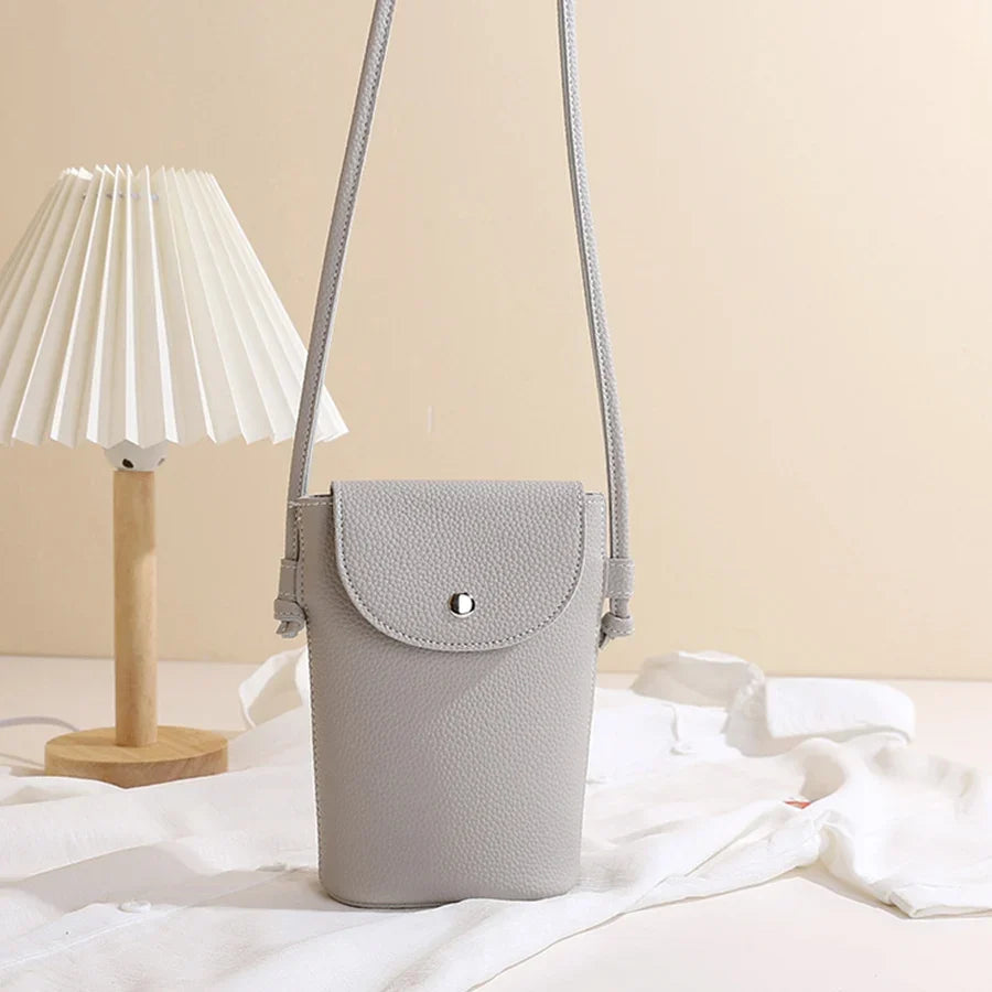 PU Leather Phone Crossbody Bag - Women’s Small Flap Shoulder Purse with Hasp Wallet for Daily Travel & Outdoor Use