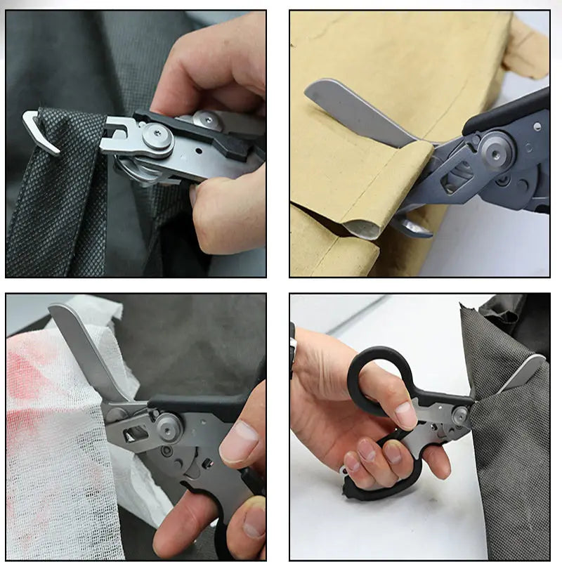 XIAOTREE Multifunction Tactical Scissors – Folding First Aid & Outdoor Survival Tool for Raptors