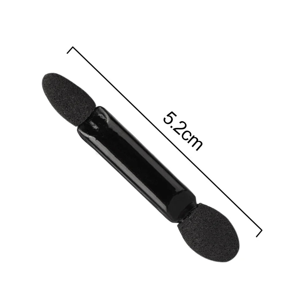 10/50PCS Double-Ended Sponge Sticks - Portable Eyeshadow, Eyeliner & Lip Makeup Applicators, Disposable Cosmetic Tools