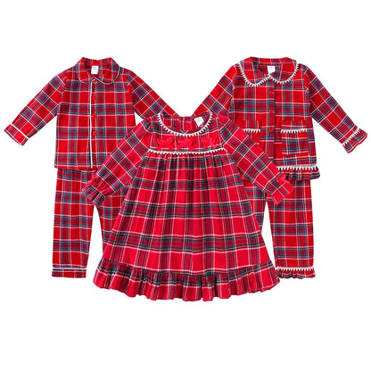 2025 Kids Christmas Pajama Set – Velvet Loungewear Long Sleeve Sleepwear for Boys & Girls
