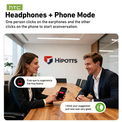 HTC NE79 TWS Bluetooth Earbuds - AI Translator Wireless Headphones with Noise Cancellation