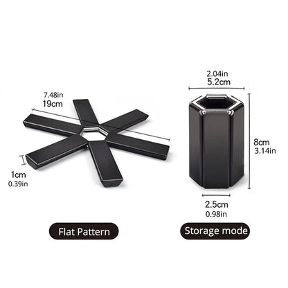 Heat-Resistant Pot Mat & Dish Placemat – Folding Coaster for Pans and Kitchen Use