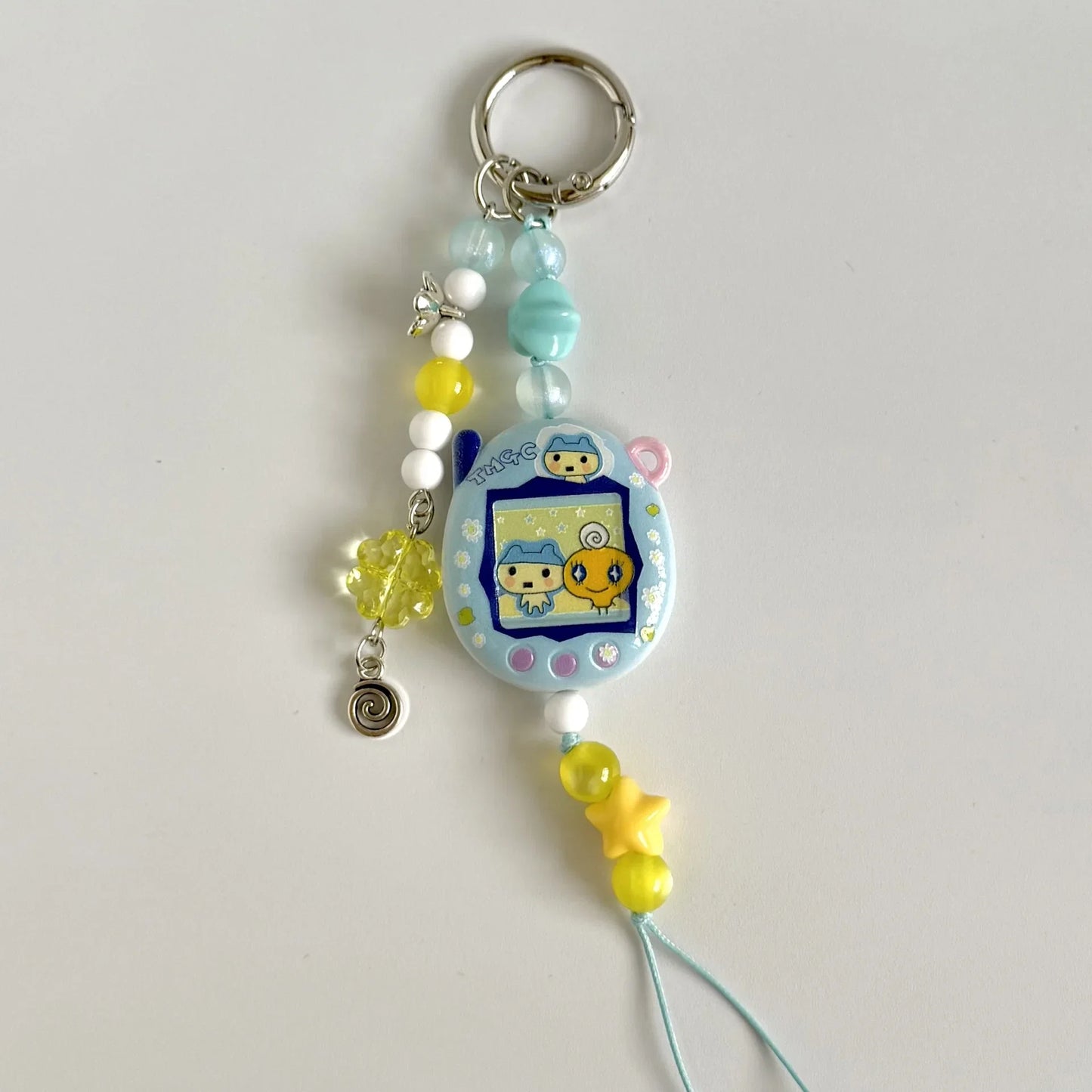 Tamagotchi Phone Strap - Y2K Retro Digital Pet Beaded Keychain Charm for Girls