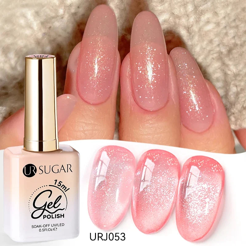 UR SUGAR 15ml Jelly Gel Polish - Milky White Translucent UV Soak Off Nail Art Varnish