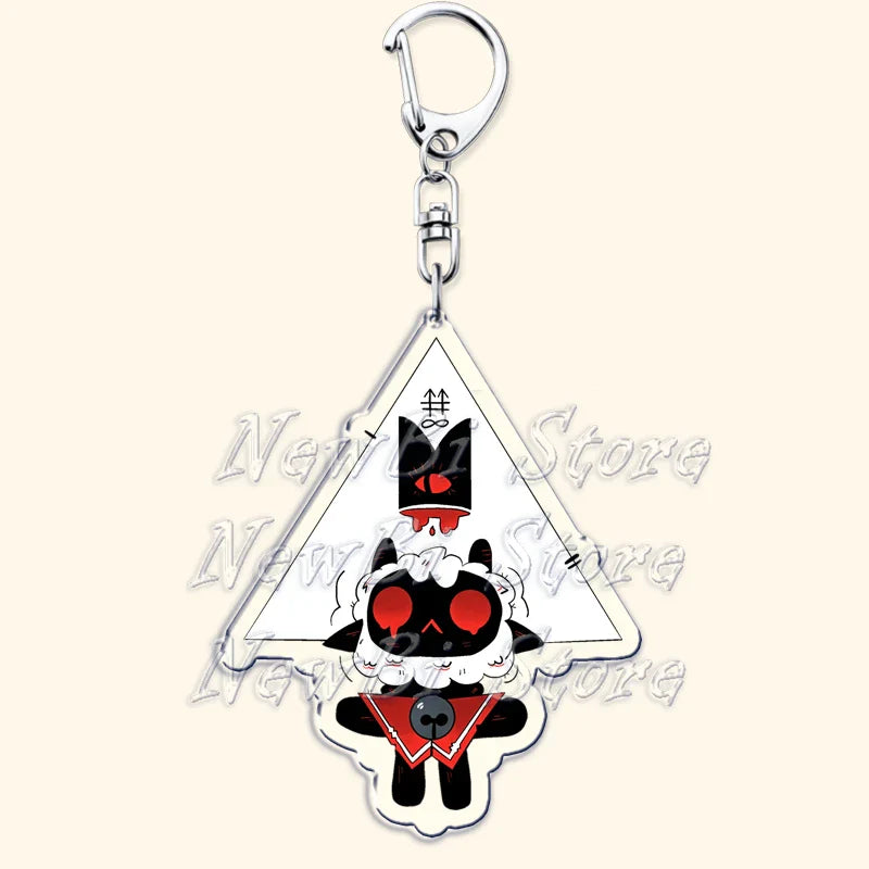 Funny Dark Video Game Sheep Keychain – Cute Lamb & Goat Bag Accessory Gamer Gift