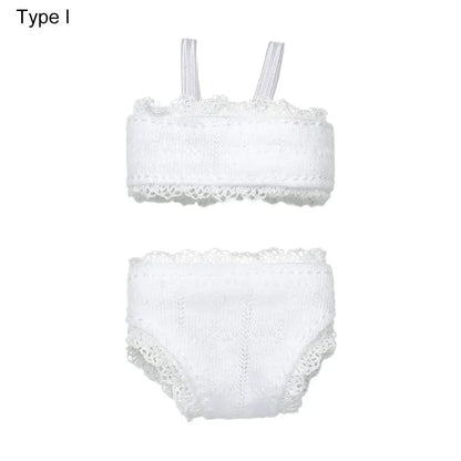 Soft Lace Underwear for 30cm Dolls – Bra & Briefs for Blythe 1/6 BJD Dolls, Dollhouse Kids Toy Clothing