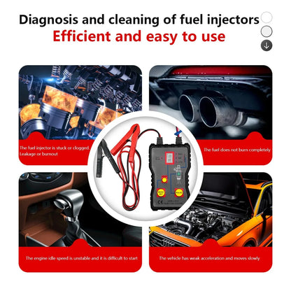 Automotive Fuel Injector Tester - Portable 4-Mode Fuel System Cleaning & Injector Flush Tool Kit
