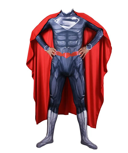 Adults "Man of Steel" Cosplay Costume – Superhero Zentai Bodysuit Jumpsuit for Halloween & Parties