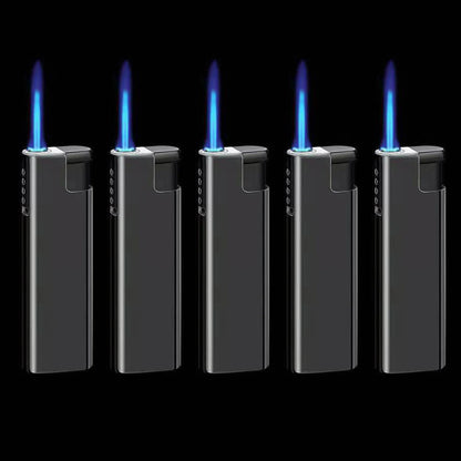 Outdoor Windproof Blue Flame Lighter – Direct Injection Cigarette Lighter for Camping & Smoking Tools (1/50 Pack)