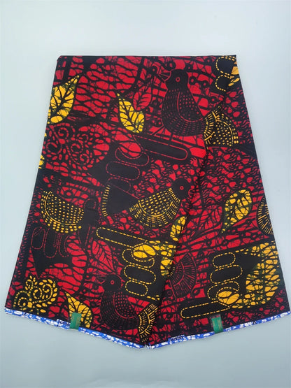 African Real Wax Ankara Fabric - 100% Cotton 6 Yards Nigerian Print Party Dress Sewing Material