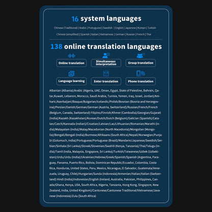 S85 Pro Language Translator Device – 138 Languages, Voice & Video Recording, Offline Translation, 8GB, 2000mAh