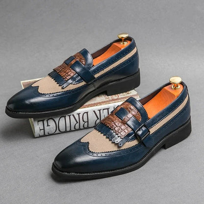 Men's Pointed Toe Buckle Dress Shoes - Classic Business, Office & Party Shoes Size 38-46