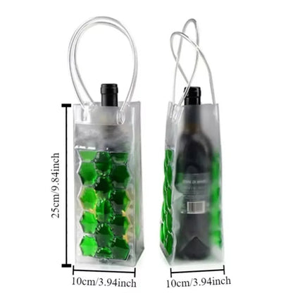 Portable Insulated Wine & Beer Tote Bag — PVC Cooler Handbag for Outdoor Use
