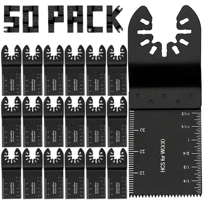 Oscillating Multi-Tool Saw Blades Set (20/50/100Pcs) – Fast Cutting Wood & Metal Renovator Cutter Blades Multi-Function Tool Accessories
