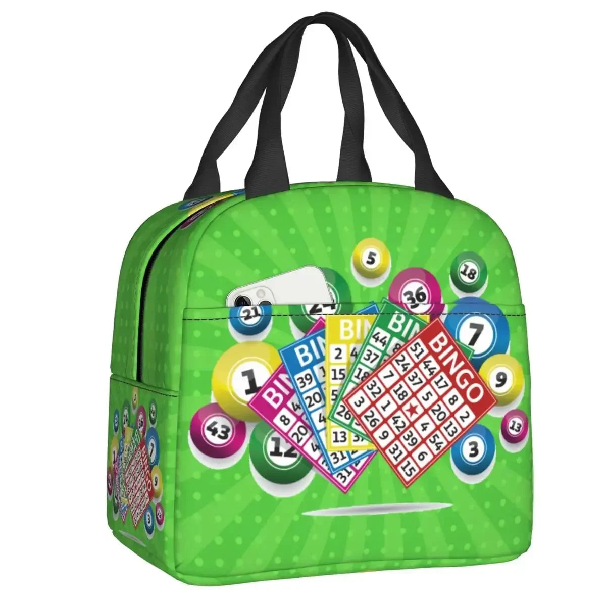 Bingo Queen Insulated Lunch Bag - Waterproof Thermal Cooler Tote for Work, Office & Picnics