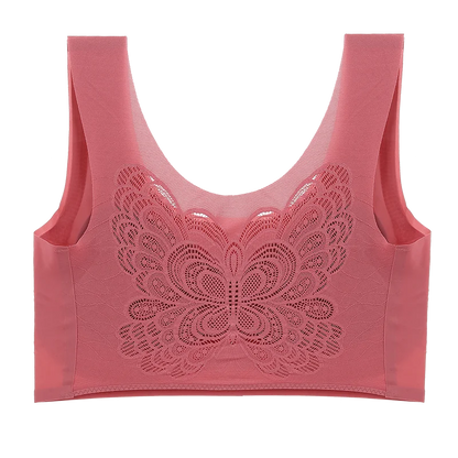 Plus Size Butterfly Back Push Up Bra – Seamless Women’s Bralette Lingerie, Comfortable Supportive Underwear with Beauty Back Design
