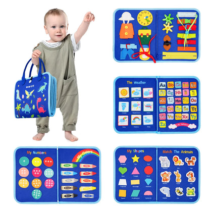 Montessori Busy Board Toy for Toddlers – Fine Motor Skills, Educational Learning Activities & Life Skills Sensory Toy