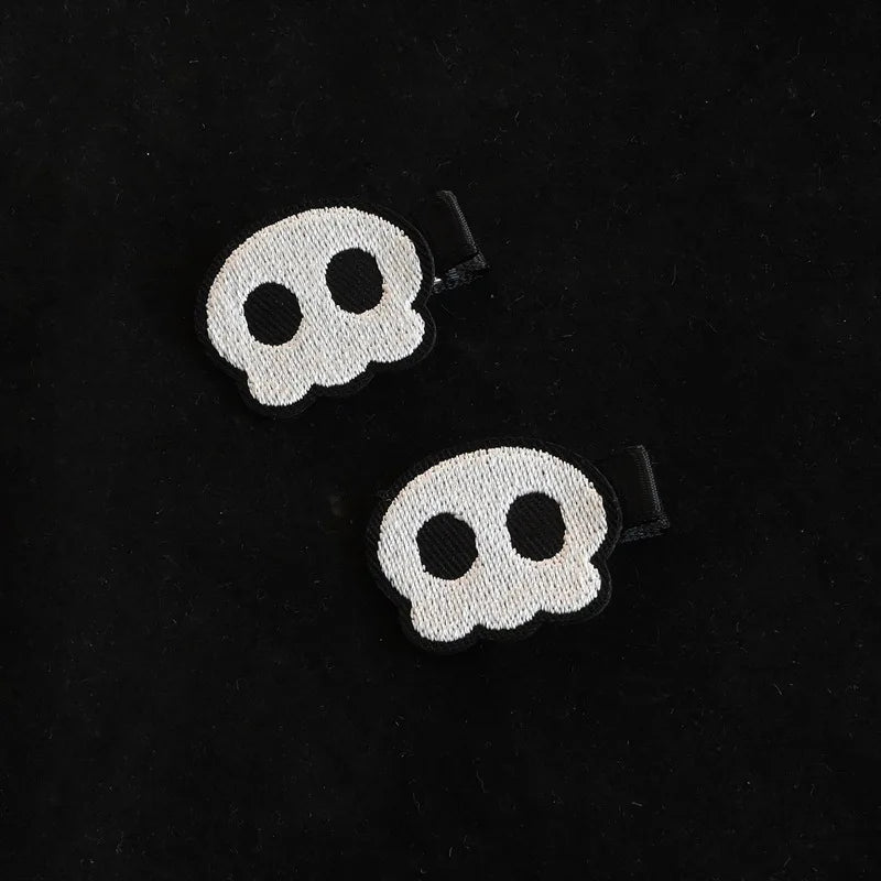 Gothic Lolita Cross Skull Hair Clip - Y2K Harajuku Punk Hairpin Accessory