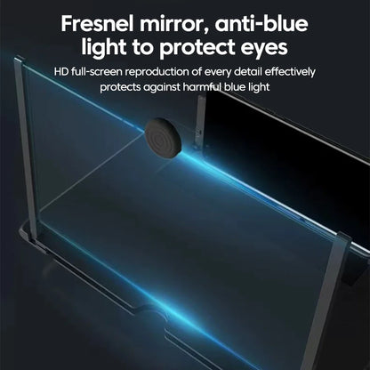 12/10-Inch Mobile Phone Screen Amplifier - HD Video Magnifier with Portable Stand Holder