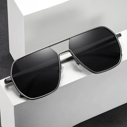 Luxury Metal Photochromic Sunglasses – Fashion Polarized UV400 Chameleon Anti-Glare Driving Glasses for Men & Women