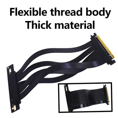 TISHRIC PCIe X16 Extension Cable - Shielded PCIe 4.0/3.0 Graphics Card Riser Cord