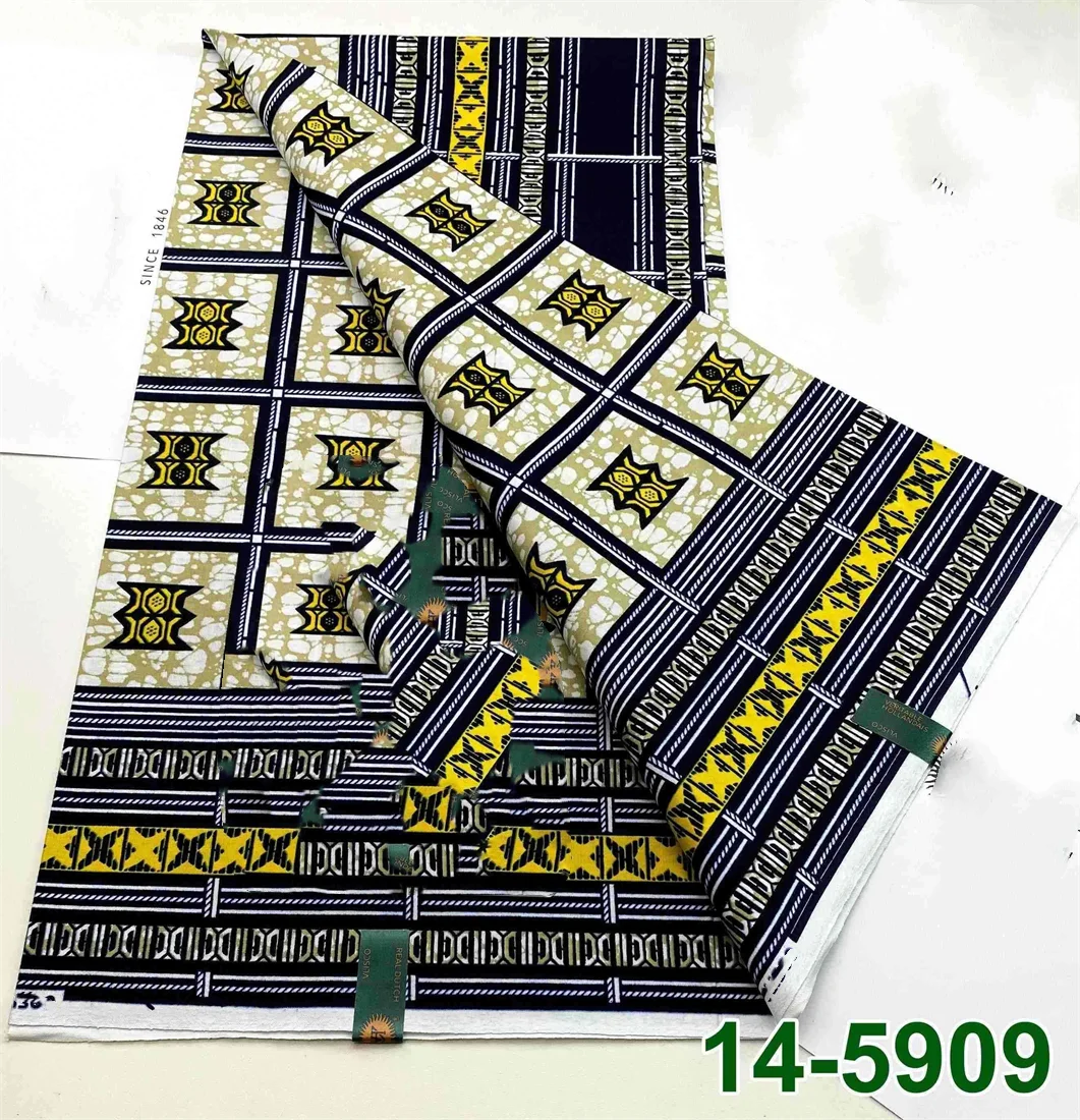 Latest Style Ankara Wax Print Fabric - 100% Cotton High Quality Soft African Real Wax Material