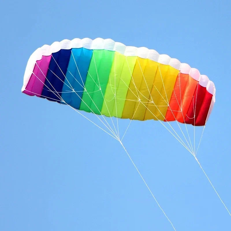 Dual Line Stunt Kite - Nylon Parafoil Power Kite for Beach, Surf, and Beginner Flying Sports