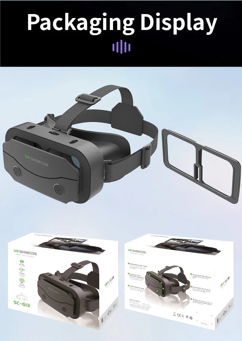 VR Glasses Virtual Reality Headset – 3D Lenses Smart Goggles for Smartphones, Mobile Game Accessory