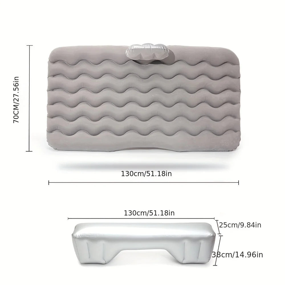Universal Car Air Inflatable Travel Mattress – Back Seat Sofa Pillow & Camping Cushion