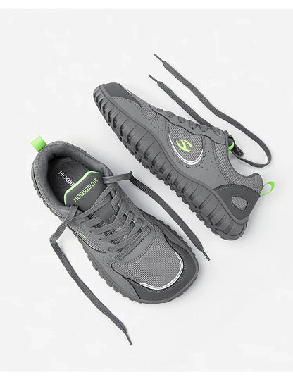 HOBIBEAR Unisex Wide Toe Sneakers — Comfortable Lace-Up Walking Shoes, Breathable Outdoor Travel Sneakers