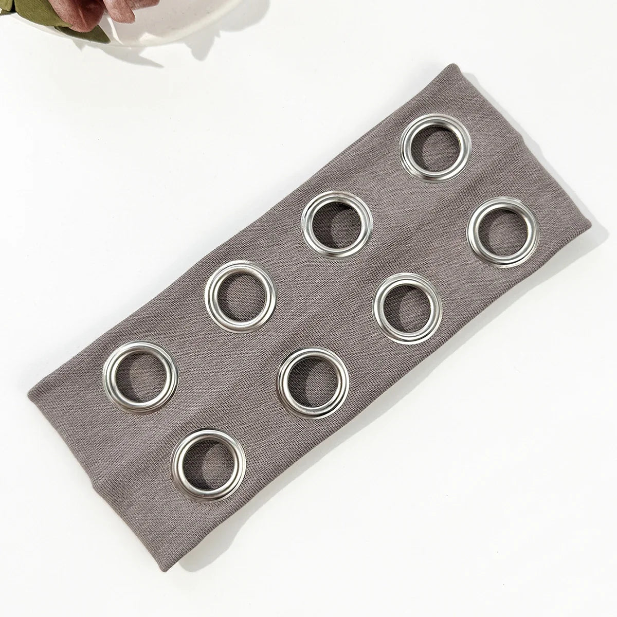 Punk Metal Hollow Eye Headband - Hip-Hop Rock Style Stretch Hair Accessory for Men & Women Music Festivals