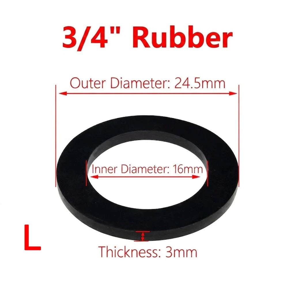 10-Piece Shower Hose Washer Set - Heavy-Duty Heat-Resistant Rubber O-Ring Faucet Seals