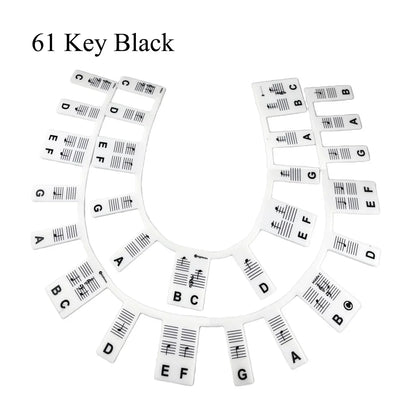 Miwayer Piano Keyboard Stickers - Removable 61/88 Key Note Labels Guide for Beginner Piano Learning