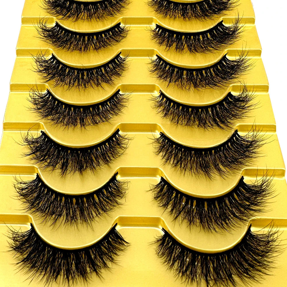 38 Styles 10 Pairs 3D Mink False Eyelashes – Natural Short & Long Fake Lashes Makeup Extension Kit