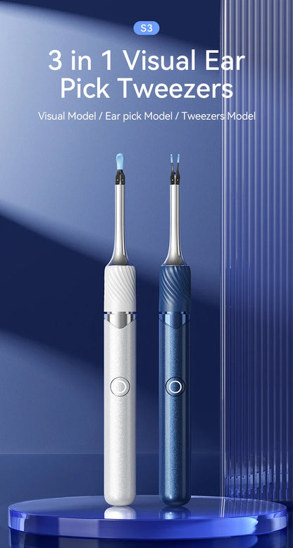 Visual Ear Cleaner with Camera – Ear Wax Removal Tool with 12MP, Ear Pick, Tweezers & 6 Ear Spoons for Ear Care