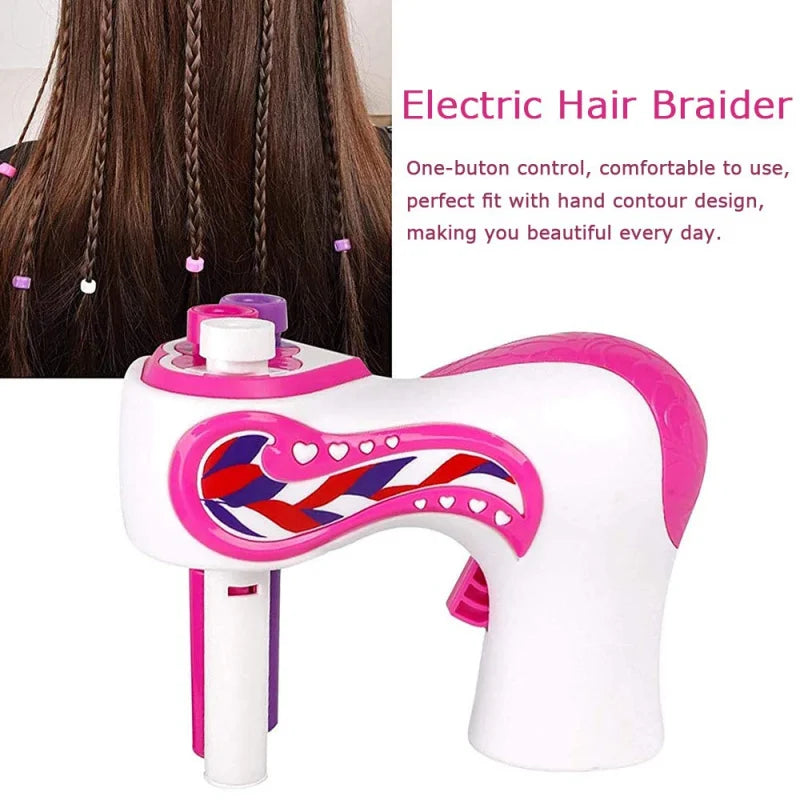 Automatic Hair Braiding Machine for Kids - Mini Electric Three-Strand Braided Hair Styling Tool