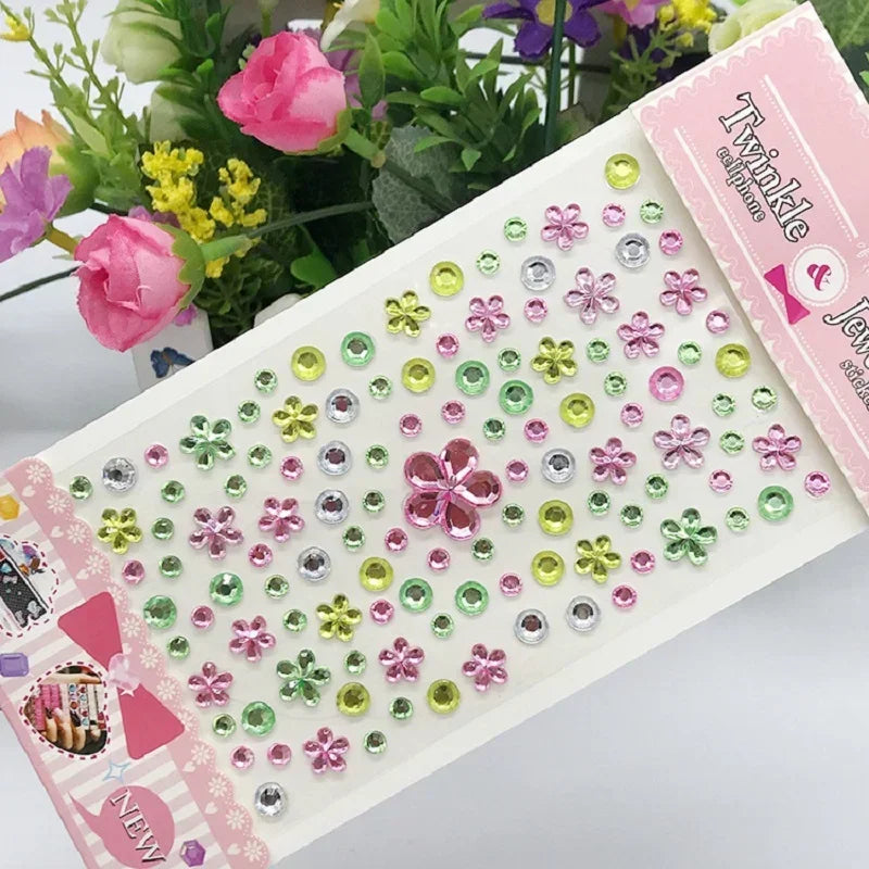 Glitter Face Rhinestone Stickers - Kids Eye & Face Diamond Jewels for Festival Makeup, Parties & Creative Looks