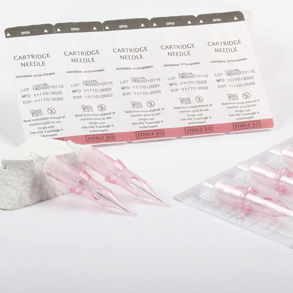 1RL 3RL 7RL Practice Tattoo Needles – 10/20/50/100PCS for PMU Motor Pen & Grip Cartridge Supplies