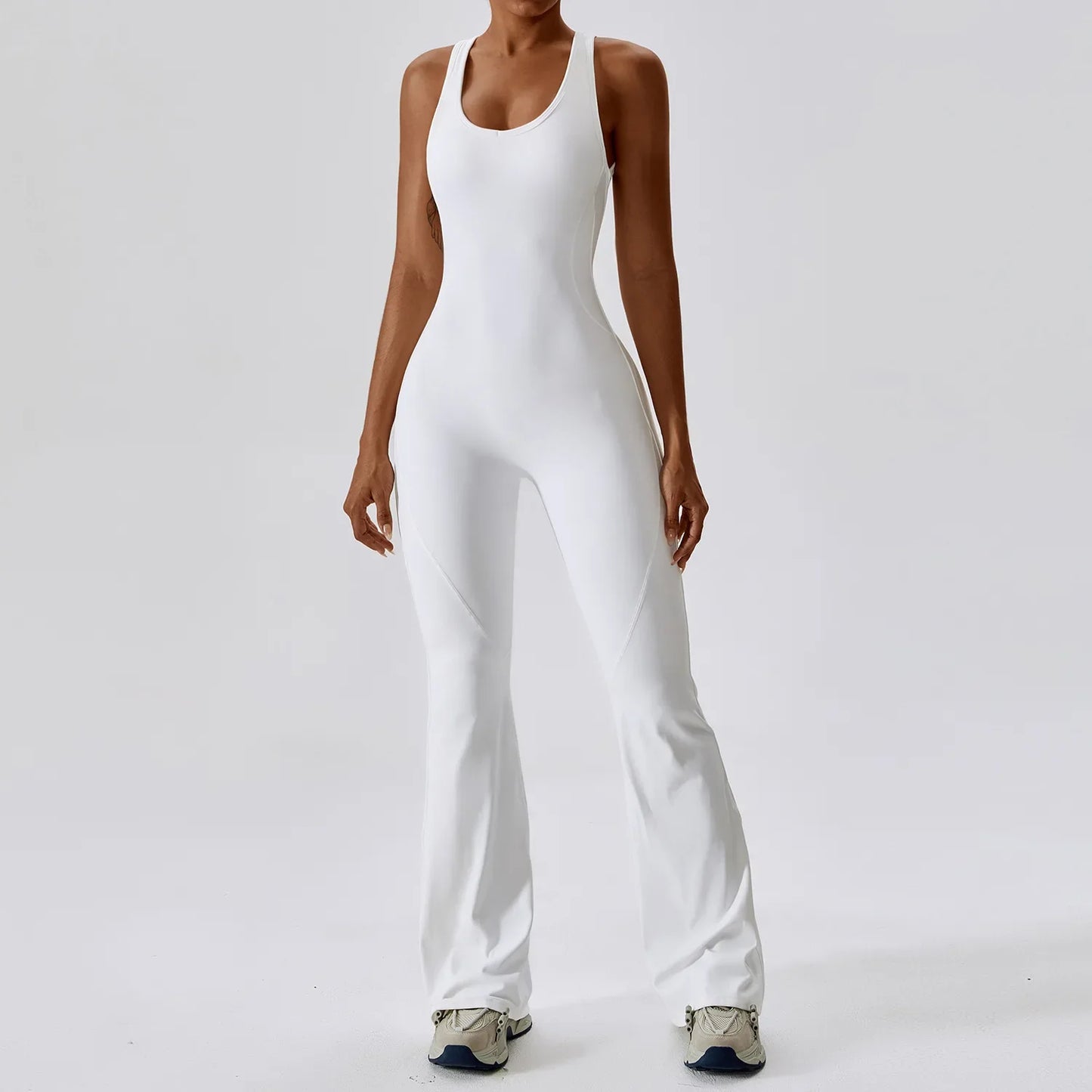 Women’s Yoga Jumpsuit – One Piece Training Sports Romper Push Up Gym Bodysuit Stretch Fitness Activewear Suit