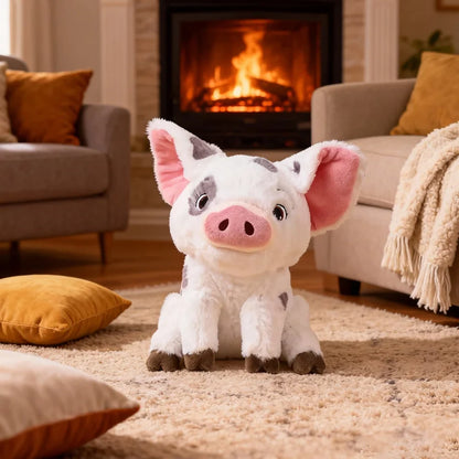 Kawaii Moana Plush Toy Set - Cute Pig & Rooster Stuffed Animals for Kids Birthday Gift and Home Decor