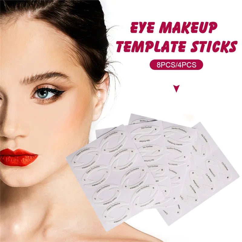 Eyebrow & Eyeshadow Makeup Stencil Set - Eye Makeup Template Tools for Eyeliner Shaping and Styling Guide